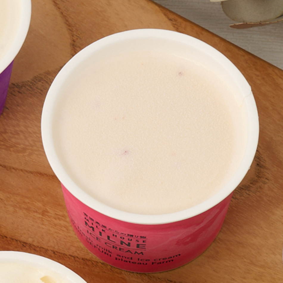 ミルン牧場の搾りたての牛乳で作ったアイスクリーム いちご味 ストロベリー